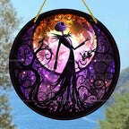 The Nightmare before Christmas Jack Skellington Sun Catcher 2D Flat Acrylic Hanging Sign for Halloween Home Garden Wall Decor