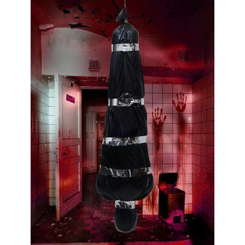 Hanging Corpse Prop Bag, Scary Halloween Decoration, Haunted House Decor, Outdoor Halloween Clearance, Realistic Fake Body