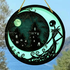 The Nightmare before Christmas Jack Skellington Sun Catcher 2D Flat Acrylic Hanging Sign for Halloween Home Garden Wall Decor