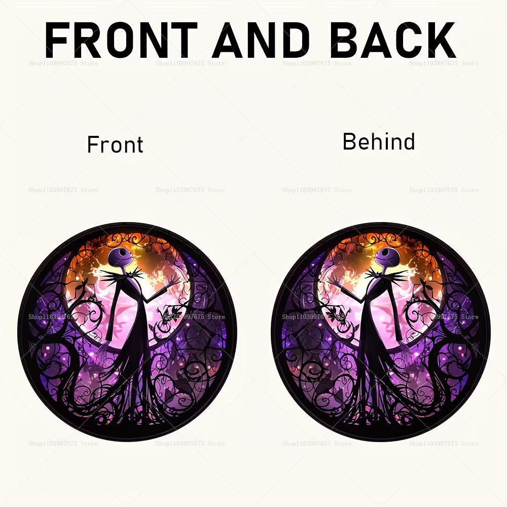 The Nightmare before Christmas Jack Skellington Sun Catcher 2D Flat Acrylic Hanging Sign for Halloween Home Garden Wall Decor