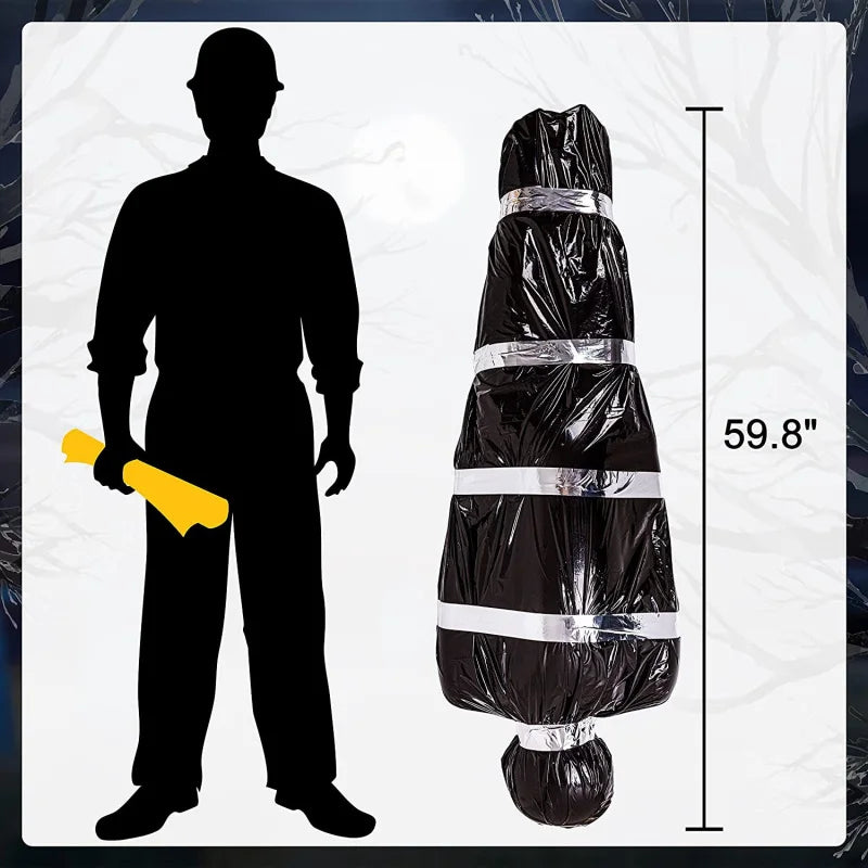 Hanging Corpse Prop Bag, Scary Halloween Decoration, Haunted House Decor, Outdoor Halloween Clearance, Realistic Fake Body