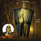 1Pcs Halloween Glowing Skull Skeleton Gauze Hanging Ghost Home Outdoor Garden Decoration Halloween Party Horror Ghost Props 2025