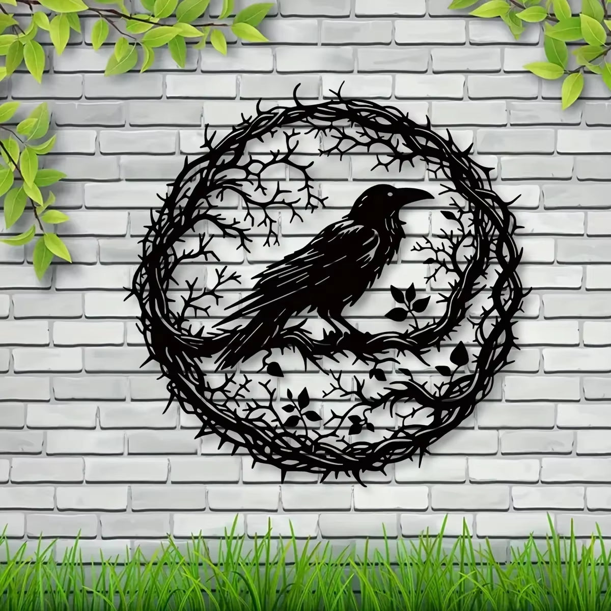 Gothic Artwork, Metal Raven Wall Art, Birds on Branch Wall Decor, Gothic Raven, Metal Crow Wall Sign,Iron Art, Wall Decoration