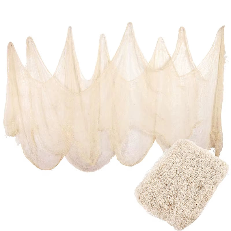 2/4M Horror Halloween Decoration Black Gauze Artificial Spider Web for Haunted House Halloween Party Home Decor Scary Scene Prop