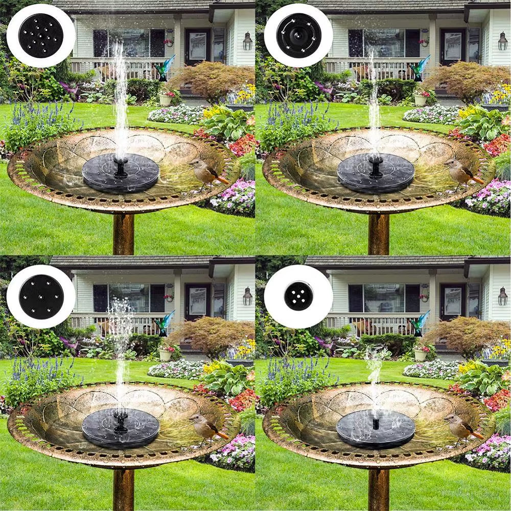 Solar Floating Water Fountain Bird Bath Fountain Pump Pond Decoration Solar Powered Fountain Water Pump for Garden and Patio