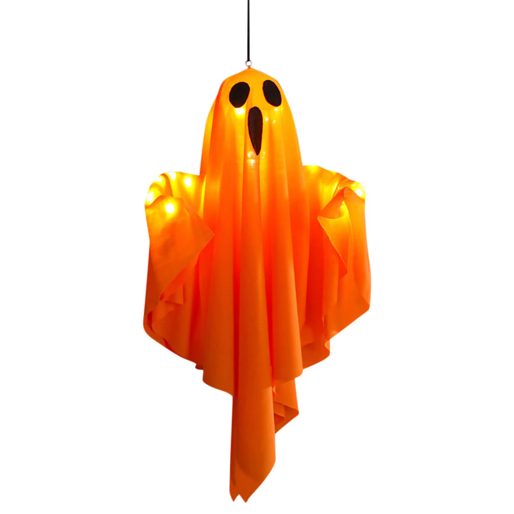 Halloween Ghost Hanging Decorations Halloween Hanging Light up White Flying Ghosts Tree Window Wall Scary Ornament 50X40Cm